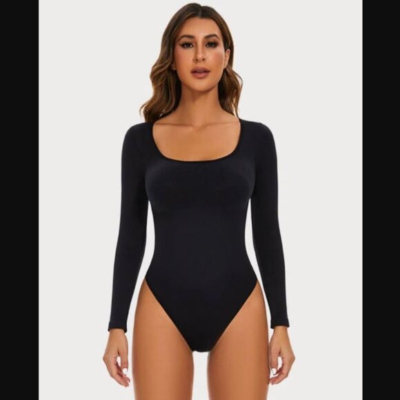 NWT HeyShape (Medium) Long Sleeve Thong Bodysuit (Black) - Picture 1 of 3